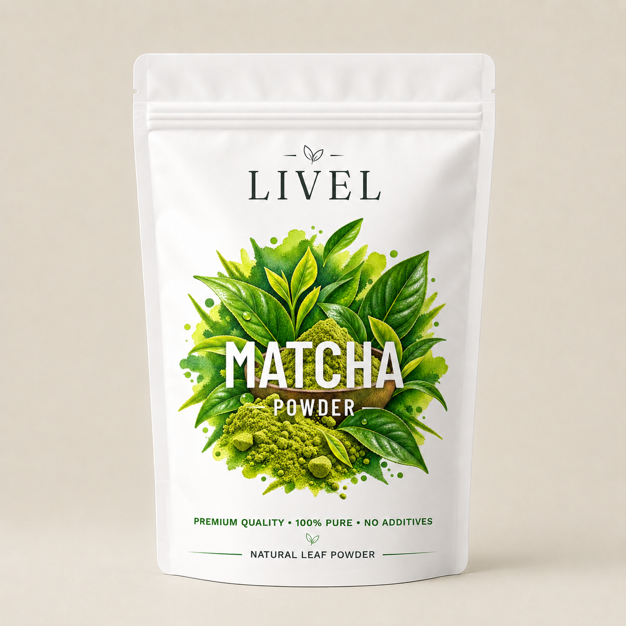 Matcha arbatos milteliai LIVEL, 150 g pakuotė