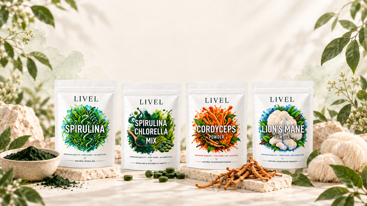 LIVEL - Supermaistas, spirulina, chlorella